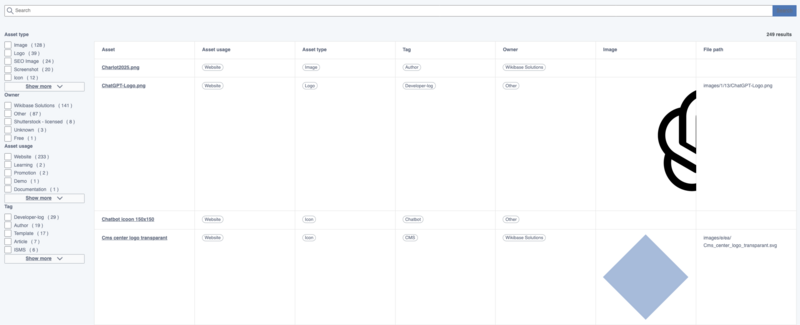 WikiSearch voorbeeld screenshot
